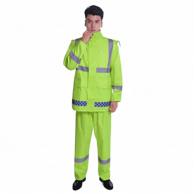Bộ quần áo mưa 2 lớp phản quang 
